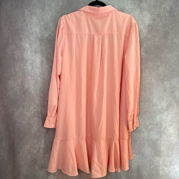 NWT Tuckernuck‎ Callahan Shirt Dress Y23002T Peach Plus Size XXXL Longsleeve - Picture 6 of 7